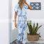 2020 New Style Women's Home Wear One-Piece Case Summer Tie-dye Printed One-piece Pajama  nightgown
