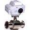 Ningbo KLQD Q981F Series SS316 Electric Sanitary Tri-clamp Connection Ball Valve