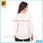 2016 Custom Latest Design White Casual Summer Blouse for Women