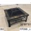 Upgraded] FEMOR Large 3 in 1 Fire Pit with BBQ Grill Shelf,Outdoor Metal Brazier Square Table Firepit Garden Patio Heater/BBQ/Ice Pit with Waterproof Cover (Fire Pit & Grill)
