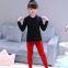 Fashion Children Spring Autumn Leggings Red Color Kids Thick Cashmere Leggings