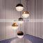 Modern Metal LED Chandelier Light Glass Round Decoration Pendant Lighting Fixture
