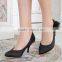 hot sale elegant designer lady silver gray bridal wedding office party dress shoes