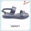 China wholesale fancy style ankle strap flat sandals with double golden buckles