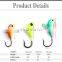 1.2g 1.6g 1.7g Winter Fishing Tackle Lead Head Hook 5 pcs/ pack 10 colors  Ice Fishing Jig
