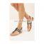 handmade fancy women leather look snake effect buckle strap wedge heel footwear shoes ladies attractive other shoes (LAJWG0057)