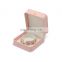Top sell custom logo pink pendant leather jewelry gift box pendent box