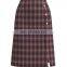 High Quality 100%  Cotton Yarn Dyed Flannel Brown Check Design