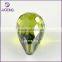 Hot Sale Peridot Drilled Hole Faceted Water Drop Glass Bead For Jewelry