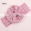 High quality cotton fabric large bow headband top quality hair accessories baby girls headwrap