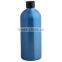 Refillable color printing cosmetic 500ml aluminum shampoo bottle with screw cap                        
                                                Quality Choice
