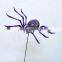 Hot Sale in Russia 6 inch Glitter Surface Spider Plastic Decorative Halloween Garden Stakes