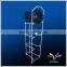 3 levels sturdy black flooring detachable metal water bottle rack