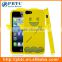 Set Screen Protector And Case For Iphone 5 , Yellow Angel Soft Case With Silicon