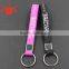 Hot sale printing logo bracelet keychain/ affordable silicone keychain custom