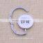 Hot sale round white bag purse hanger/ bag purse holder with epoxy printed logo
