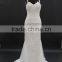 New French Over Lace Sheath Pattern Long Tail Wedding Dress With Slim Straps