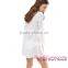 2016 new fashion White Lace up Beach pop up swim cover up women