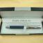 self-inking stamp pen leather roller pen in Aluminum sheet gift box