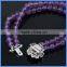 2 Strands 925 Sterling Silver Micro Pave Zircon Flower Box Clasps Gemstone Bracelet Necklace Connector Charm SC-CZ028