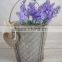 round barrel decorative metal planters