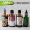 childproof and temper evident round black frosted glass dropper bottle