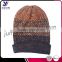Customized winter wool felt jacquard knitted beanie hat wholesale designer hats (accept custom)