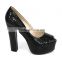 10 cm black platform high heels