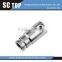 High working pressure air fittings brass nickel-plated reducing straight fittings one touch fitting matel fitting