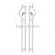 Super Quality Hotel H Shape Double Handle Locks Glass Door Lock