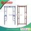 Painted standard frame system scaffolding for construction