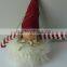 Wholesale grey hat metal legs standing santa clause plush toy decorations