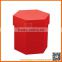 high quality hexagon foldable storage paper box with lid