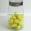 Hot Sale Glass Canister Jar with Metal See-Through Cover