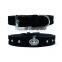 Puppy Collars Bling Rhinestone Crown Studded leather Pet Dog Cat collar Western Designer Dog Collars