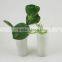 New Arrival Small Handmade White Marble Bulk Indoor Flower Pots for Livingroom