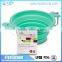 China Factory OEM Stocks Feature & Brand Label Silicone Collapsible Infrared Pet Bowl