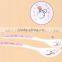 FDA Safety silicone rubber baby spoon with ABS handle