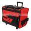Lady Foldable Travel Trolley Zip Cover Metal Bar 18" Rolling Tool Bag
