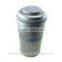 wholesale airtight food grade empty cylinder tea tin silver