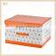 Factory price PE coating non-woven storage box with handle