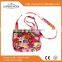 High quality textile printing large zipper nice 100% cotton quilted women crossbody bag