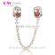 Latest Trendy Silver Charm Pluto Design Safty Chain DIY Charm