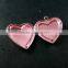 23MM light pink shining heart locket pendant,lovers' heart locket pendant 1130001