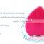 Red color exfoliating face brush skin cleaning device