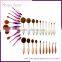 Bent single toothbrush makeup brush set for cosmetic