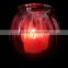 Holidays Colored Glass Candle Empty Jar with Metal Line
