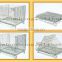 Rolling Metal galvanized Storage Cage wire mesh contsiner with 4 wheels