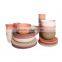 cute carton crab kids dinner set,bamboo fibre plate&bowl&tumbler&spoon&fork dinner set