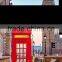 Metal crafts Red Telephone box telephone booth